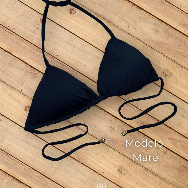 Biquíni cortininha preto da marca Lynar