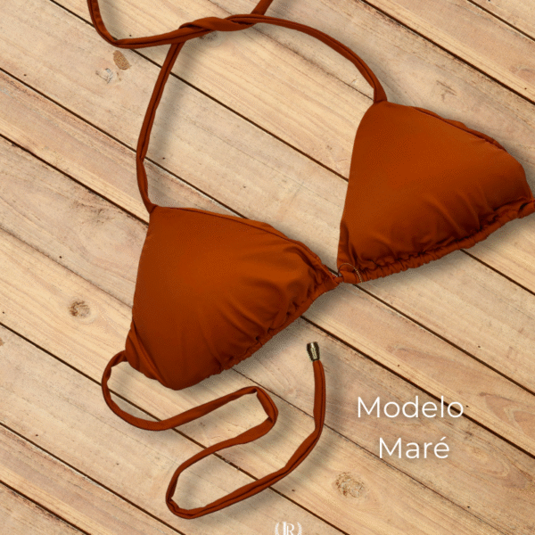 Biquíni cortininha terracota da marca Lynar