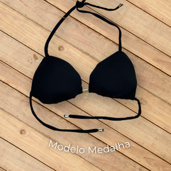 Biquíni cortininha preto da marca Lynar