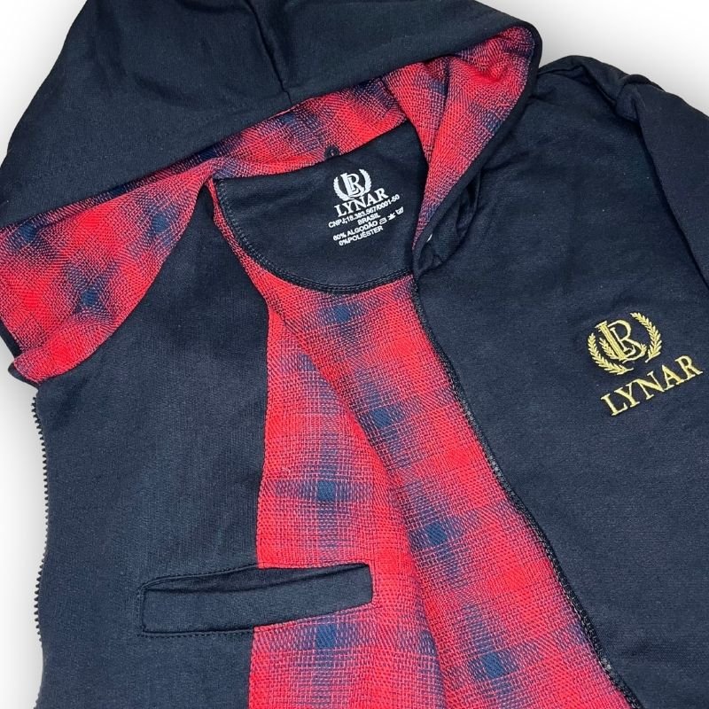 Moletom de Ziper na cor Preto da marca Lynar