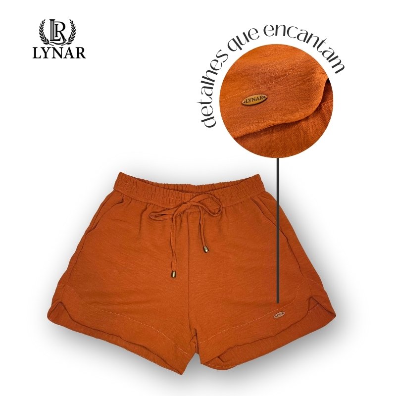 Shorts Feminino terracota frente Lynar