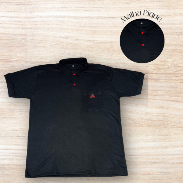 Camiseta Gola Polo Preta