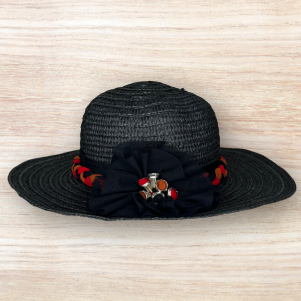 Chapéu de Praia Preto Aba Larga Lynar