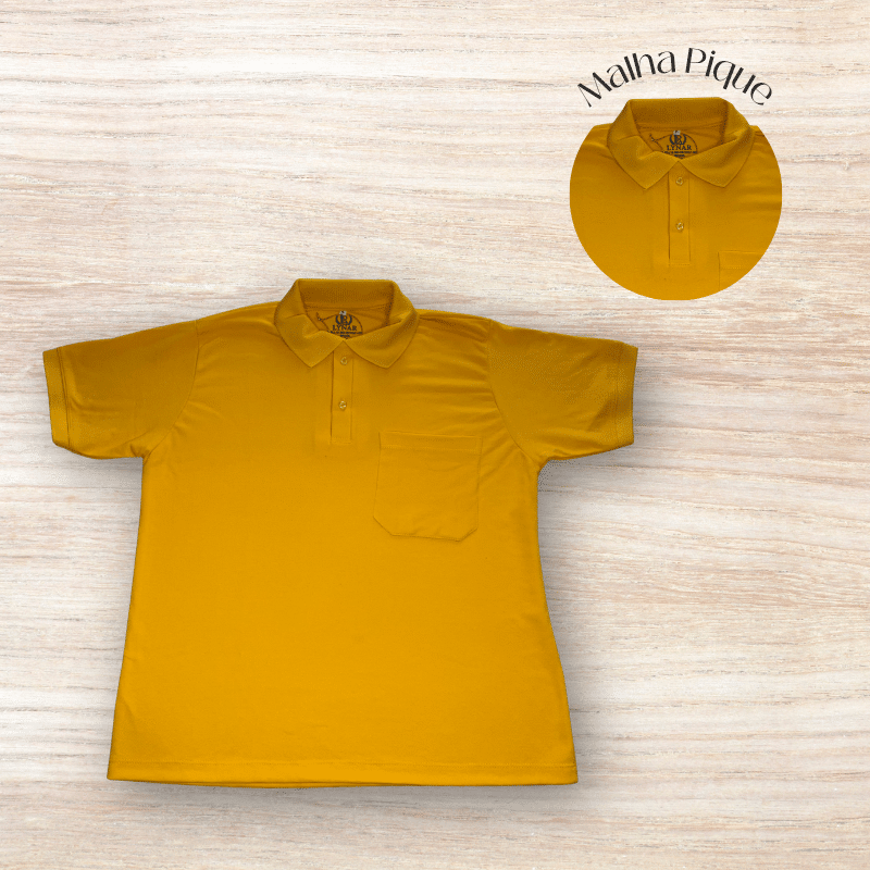 Camiseta Gola Polo Amarela Lynar