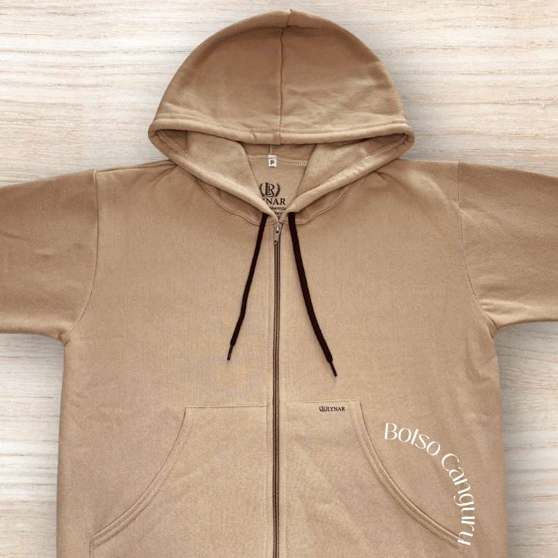 Moletom Canguru Flanelado com Zíper da marca Lynar